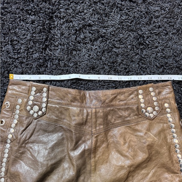 Brown leather studded hot shorts from H&M - Picture 12 of 12